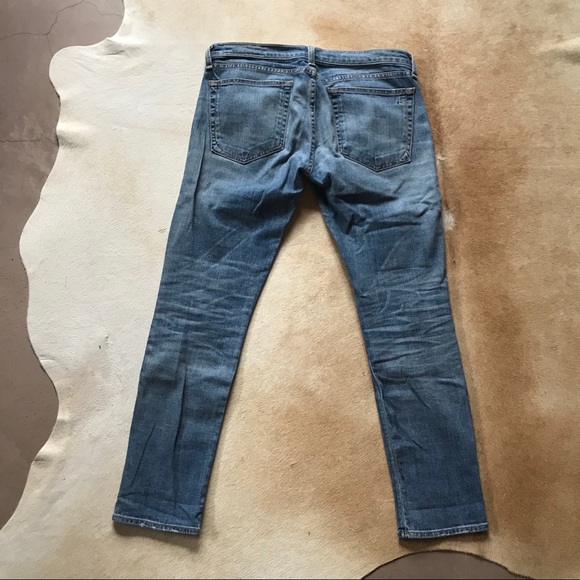 Rag & Bone Leather Knee Patch Boyfriend Jeans - Picture 2 of 6